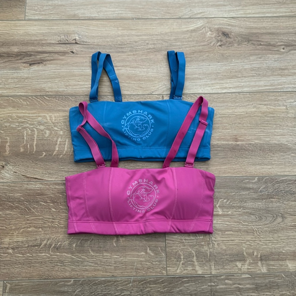 These are GymShark athletic tops/sports bras.